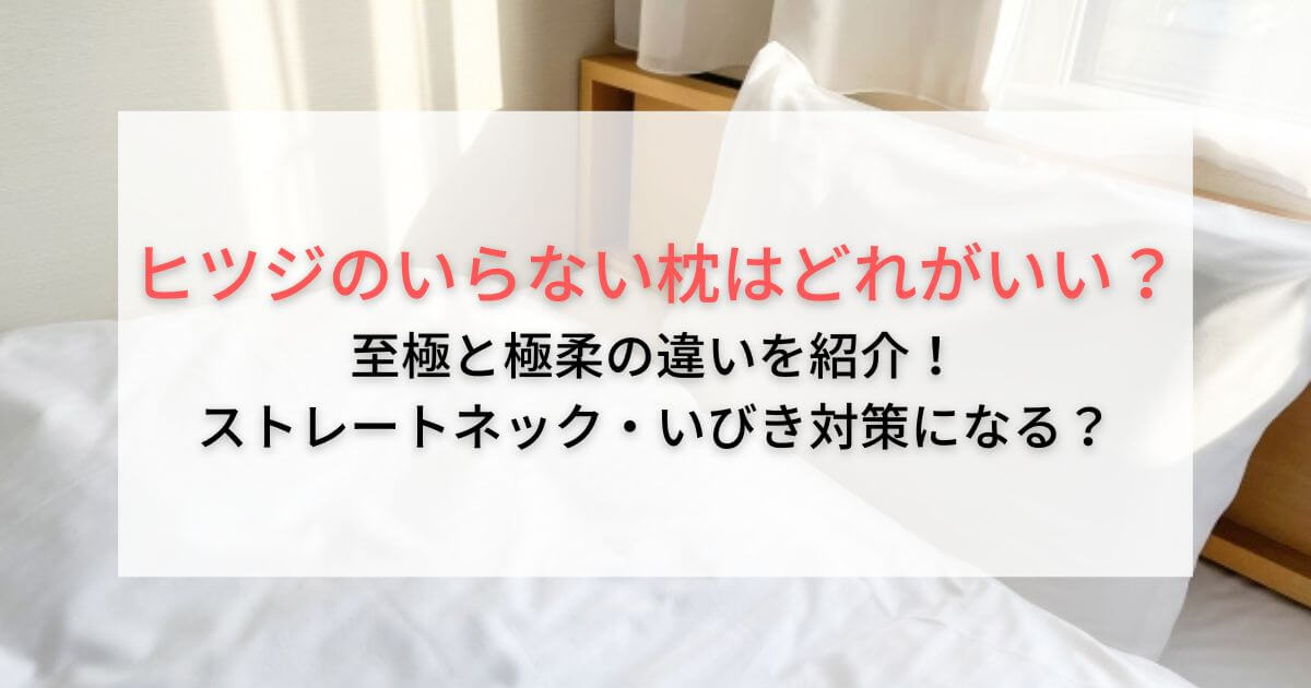 【タイプ別解説】ヒツジのいらない枕はどれがいい？至極と極柔の違いを紹介！