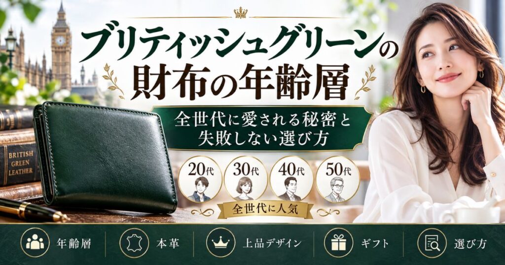 【ブリティッシュグリーンの財布の年齢層】全世代に愛される秘密と失敗しない選び方
