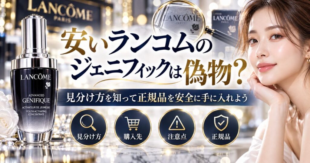 安いランコムのジェニフィックは偽物?見分け方を知って正規品を安全に手に入れよう